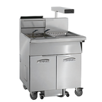 Thumbnail image #1 for Imperial (Middleby) IFSCB175-OP-T 75 lb Open-Pot Gas Floor Fryer/Filter System, Electronic Thermostat, Stainless Steel, Drain Station