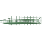 Thumbnail image #1 for Metro SmartWall GS1830K3 Wall-Mounted Grid Shelf, 30"W x 18"D, Retaining Edge, Green Epoxy Finish