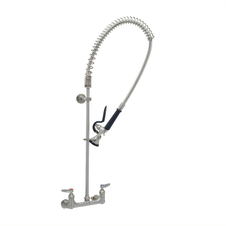 Product image #1 for EverSteel 8-Inch Adjustable Centers Wall-Mount Pre-Rinse Unit with 44-Inch Hose and 1.15 GPM Spray Valve