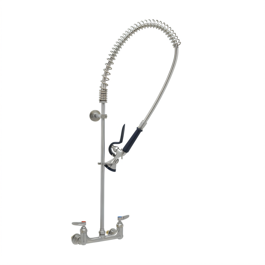 Product image #1 for EverSteel 8-Inch Adjustable Centers Wall-Mount Pre-Rinse Unit with 44-Inch Hose and 1.15 GPM Spray Valve
