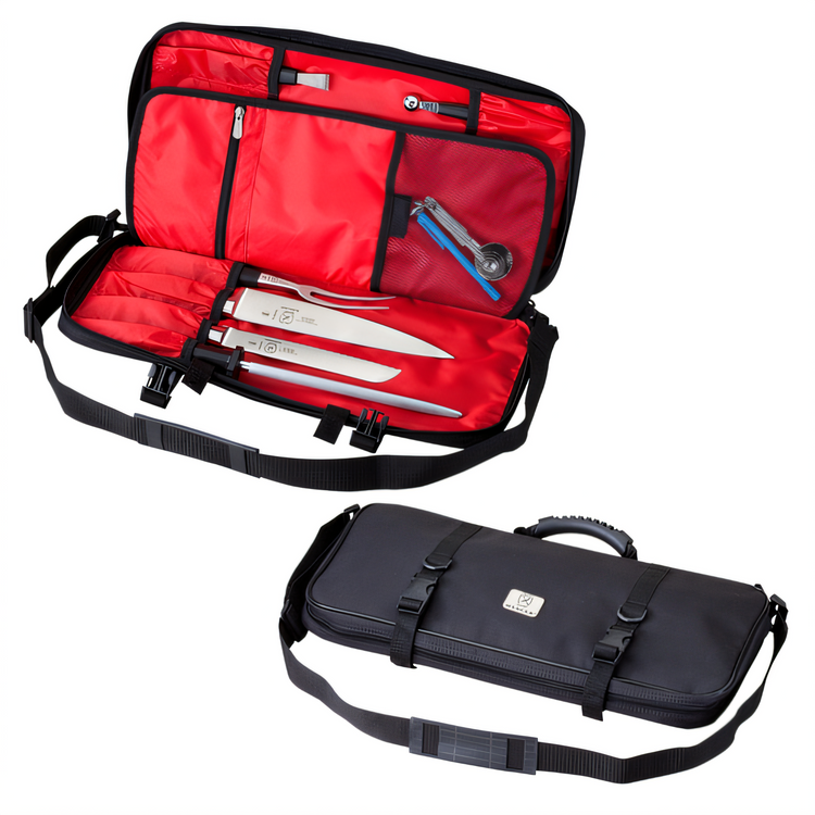 Product image #1 for Mercer Culinary Single-Zip 12-Pocket Soft Knife Case with Shoulder Strap
