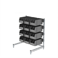 Metro Chain Reaction Countertop Condiment Tower with 12 Bins, Chrome Finish