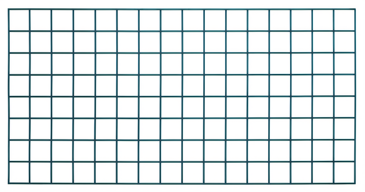 Product image #1 for Quantum Store Grid 48 x 30 Inch Wall-Mounted Grid Panel, Green Epoxy Antimicrobial Finish