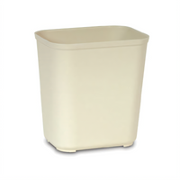 Rubbermaid Commercial 28-Quart Fire-Resistant Fiberglass Waste Basket, Beige