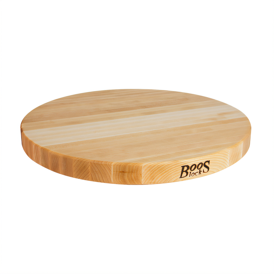 Product image #1 for John Boos Boos Block 18-Inch Round Reversible Edge-Grain Maple Cutting Board, 1-1/2-Inch Thick, Oil Finish