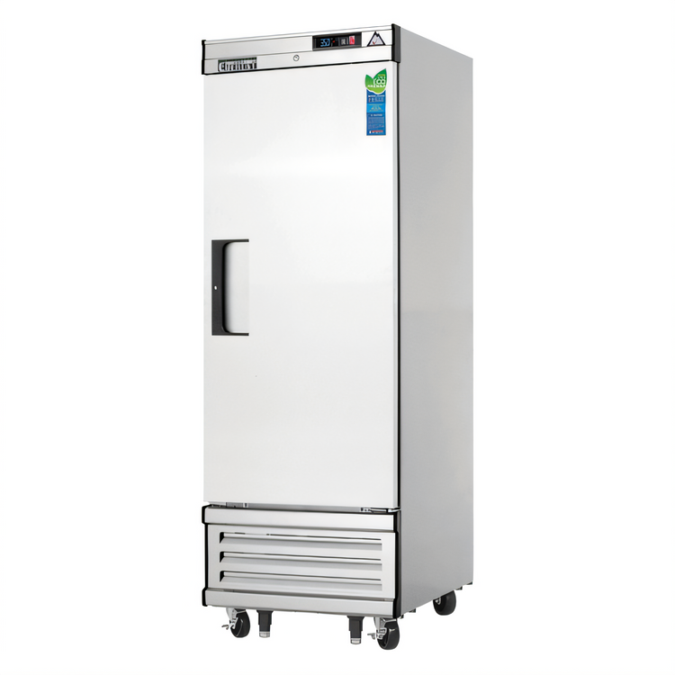 Product image #1 for Everest Refrigeration EBR1 27-Inch Wide One-Section Reach-In Refrigerator, 21.0 Cu. Ft., Bottom-Mounted Self-Contained, Solid Self-Closing Door