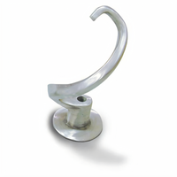Omcan USA 20 Qt Stainless Steel Dough Hook Attachment for Planetary Mixer, Fits Model 43560