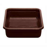Cambro Cambox 17 x 22 High-Impact Plastic Bus Box, Dark Brown