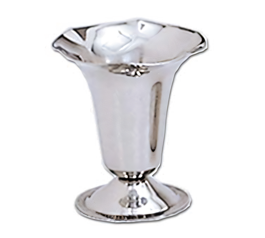 Product image #1 for Admiral Craft 6 oz Stainless Steel Tulip Sundae Dish with Footed Gadroon Base