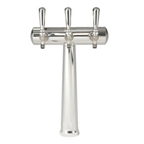 Thumbnail image #1 for Micro Matic USA Havana HAVANA3-C Single-Column 3-Faucet Countertop Glycol-Cooled Draft Beer Tower, Chrome Finish