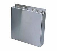 Adcraft Stainless Steel Knife Rack with 9 Openings, 12 x 12 x 2-1/2 Inches