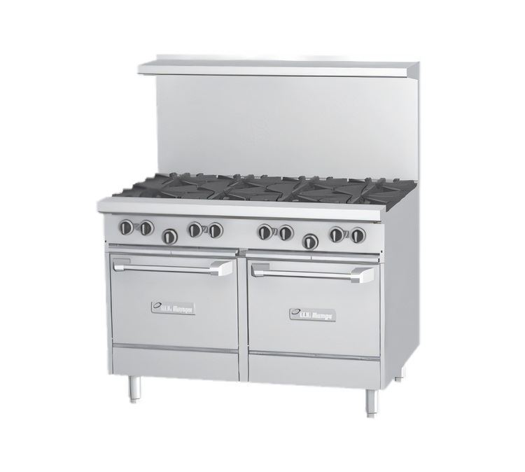 Product image #1 for U.S. Range U-Series 48-Inch Gas Restaurant Range with 8 Open Burners and Storage Base
