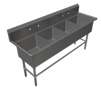John Boos Pro-Bowl 4-Compartment Stainless Steel Floor Sink, 16-Gauge 300-Series, 85-1/8