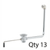 Thumbnail image #1 for T&S Brass 3-Inch Sink Opening Twist Handle Waste Valve with 2-Inch Drain Outlet, 1-1/2-Inch Adapter and Overflow Assembly