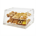 Thumbnail image #1 for Winco Acrylic Countertop Pastry Display Case, 21 x 18 x 12 Inch, Front Slant with Rear Access Door