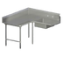 Thumbnail image #1 for John Boos Pro-Bowl 60-Inch x 60-Inch Corner Soiled Dishtable with 20-Inch x 20-Inch x 8-Inch Bowl, Left-to-Right, 14 Gauge 304 Stainless Steel