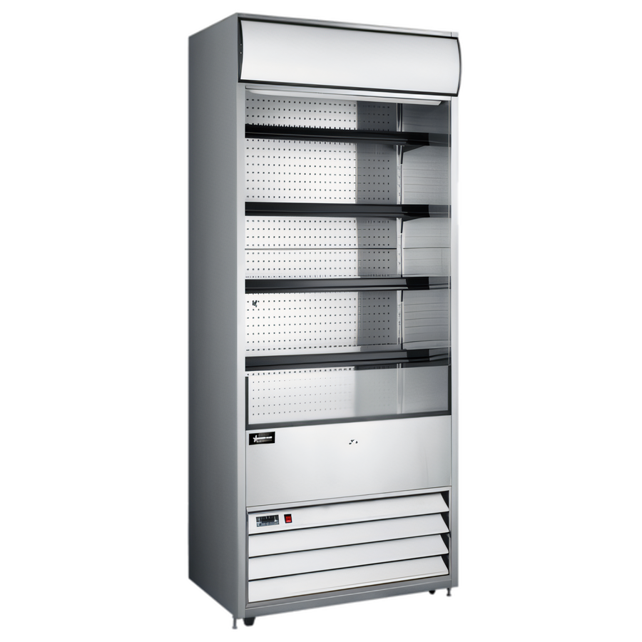 Product image #1 for Omcan Grab-and-Go Open-Air Refrigerated Showcase, 30 Inch Wide, 15.53 Cu. Ft., Stainless Steel