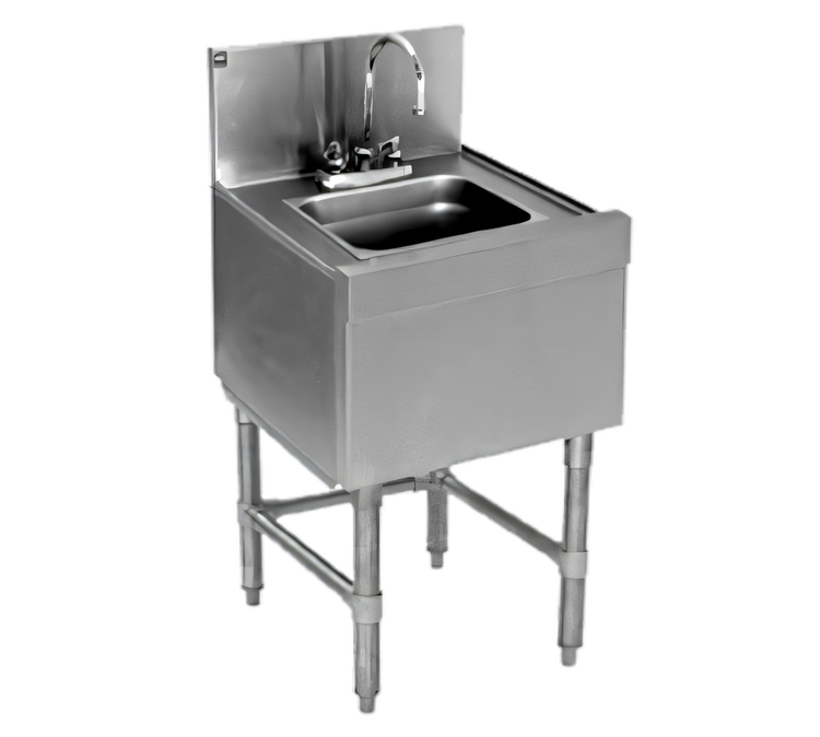Product image #1 for Spec-Bar Cabinet-Style Wet Waste Sink with 3-Container Chemical Storage, 12 Inch W x 24 Inch D