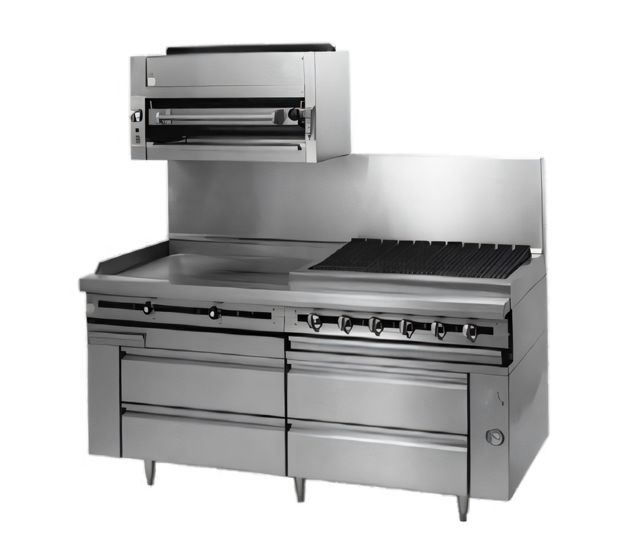 Product image #1 for Titan JRLH-04R-T-66 66-Inch Refrigerated Chef Base with 4 Drawers, Remote Refrigeration Ready