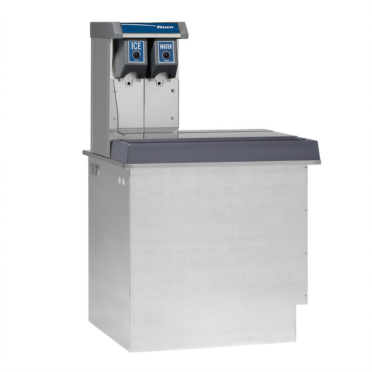 Product image #1 for Follett Vision VU155N0LL Low Profile 150 lb Automatic Fill Ice and Water Dispenser with Left Side Lever Dispense