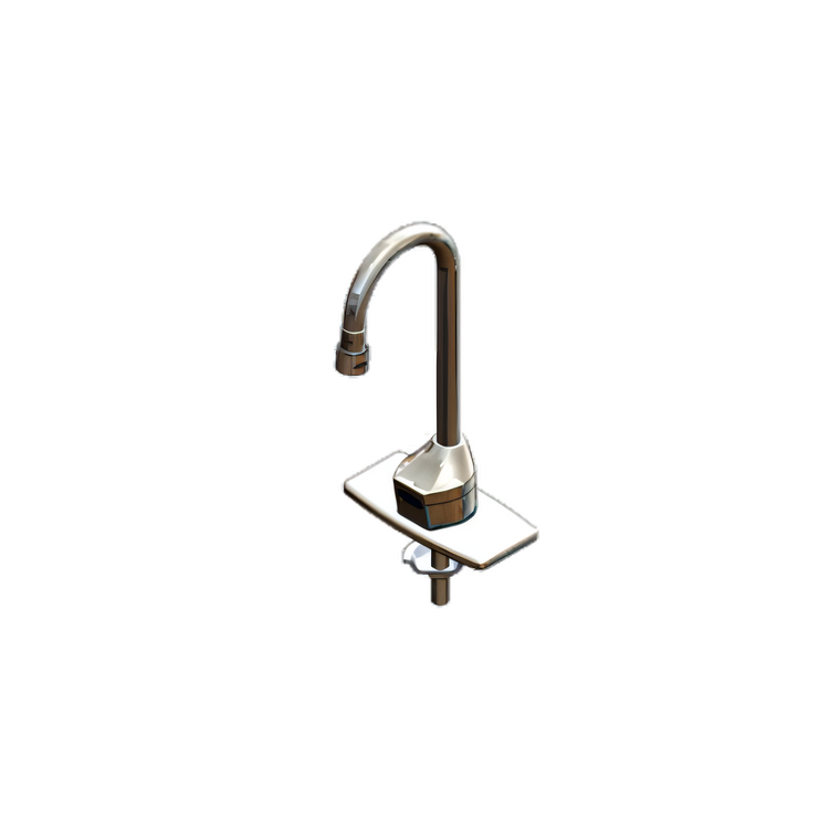 Product image #1 for T&S ChekPoint Touchless Electronic Deck-Mount Faucet with Rigid Gooseneck Spout and 4" Centers
