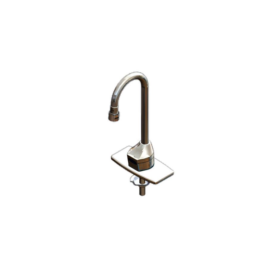 Product image #1 for T&S ChekPoint Touchless Electronic Deck-Mount Faucet with Rigid Gooseneck Spout and 4" Centers
