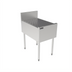 Thumbnail image #1 for Top Shelf TSCE18DB 18-Inch Freestanding Stainless Steel Underbar Drainboard with Backsplash and Perforated Glass Rack Insert