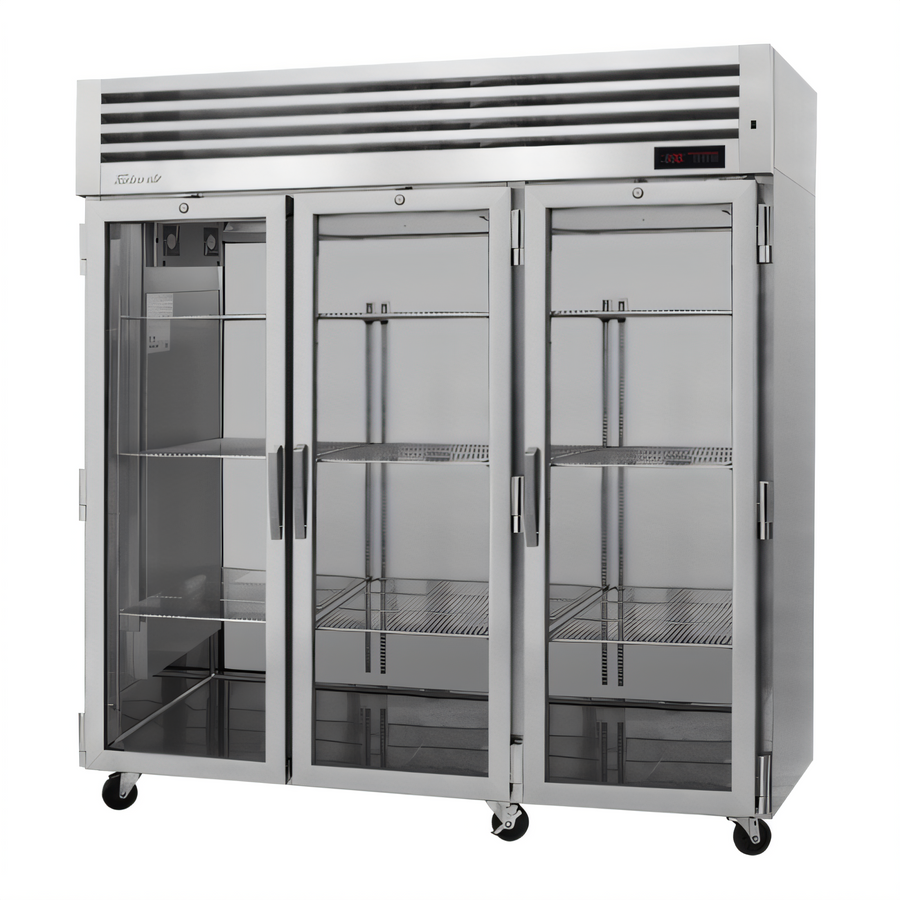 Product image #1 for Turbo Air PRO Series 3-Section Reach-In Heated Holding Cabinet with Glass Doors, 73.9 Cu. Ft.