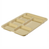 Thumbnail image #2 for Carlisle Right-Handed 6-Compartment Rectangular Compartment Tray, 14-3/8 x 10 Inch, Tan ABS Plastic