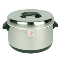 Thunder Group SEJ72000 Insulated Sushi Rice Pot — 40 Cup, Mirror-Polished Stainless Steel (Non-Electric)