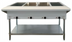 Thumbnail image #1 for Omcan USA Natural Gas Open Well Steam Table with 4 Full-Size Pan Capacity, Cutting Board, and Undershelf