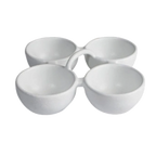 Thumbnail image #1 for G.E.T. Bugambilia MJ601FT 4-Division Cast Aluminum Condiment Bowl, 10.1 oz, 9-1/2" Diameter, Forest Green