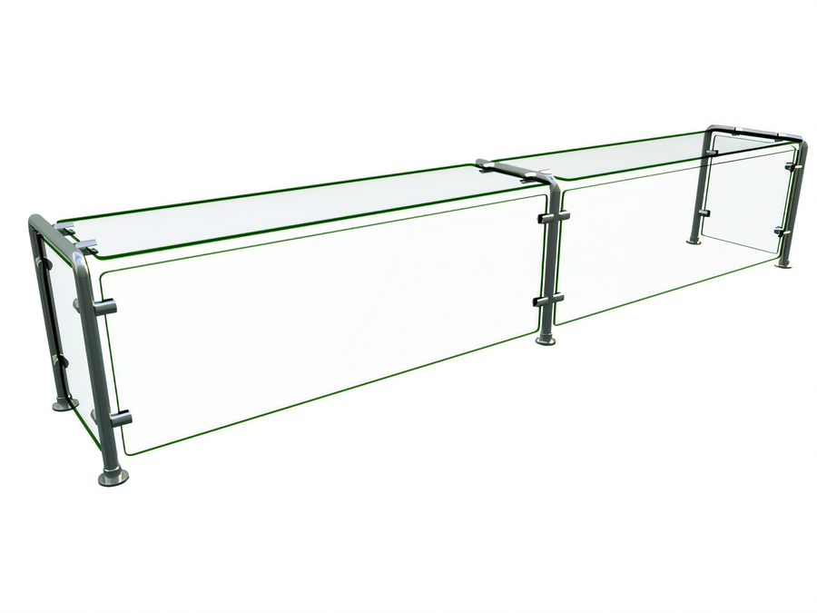 Product image #1 for Hatco Flav-R-Shield Full-Service Pass-Over Food Shield, Single-Sided, 2 Bays, 84 x 15 Inch