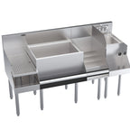 Thumbnail image #1 for Krowne Royal Series KR24-W60C-10 60-Inch Underbar Ice Bin/Cocktail Station with 24-Inch Ice Bin, Blender Sink & 10-Circuit Cold Plate