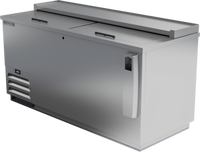 Beverage-Air Frosty Brew 65-Inch Stainless Steel Flat Top Bottle Cooler with Sliding Lids