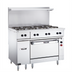 Thumbnail image #1 for Vulcan EV48S-4HT240 48-Inch Electric Restaurant Range with 4 Hot Tops and Standard Oversized Oven