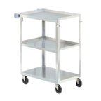 Thumbnail image #1 for Vollrath 97125 Stainless Steel 3-Shelf Utility Bus Cart, 400 lb Capacity, Solid Shelves