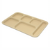 Thumbnail image #1 for Carlisle 6-Compartment Right-Handed Rectangular Melamine Compartment Tray, 14-1/2 x 10 Inches, Tan