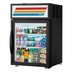 Thumbnail image #1 for True Countertop Glass Door Merchandiser Refrigerator, 1 Door, 2 Shelves, Black Exterior