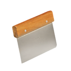 Thumbnail image #1 for American Metalcraft DS6704 6-Inch Stainless Steel Dough Cutter/Scraper with Wooden Handle, One Rounded Corner Case of 72