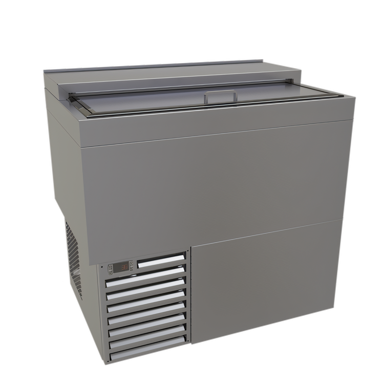Product image #1 for Glastender ST36-S 36-Inch Stainless Steel Flat Top Deep Well Slide Top Bottle Cooler