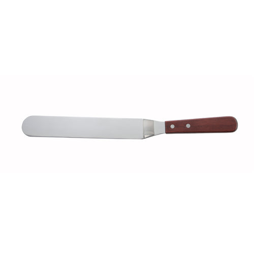 Product image #1 for Winco TOS-9 Offset Spatula with Wood Handle, 8-1/2 x 1-1/2-Inch Stainless Steel Blade