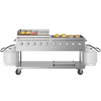 72-Inch Commercial Outdoor Propane Gas Grill/Charbroiler with 36-Inch Griddle and 10 Burners
