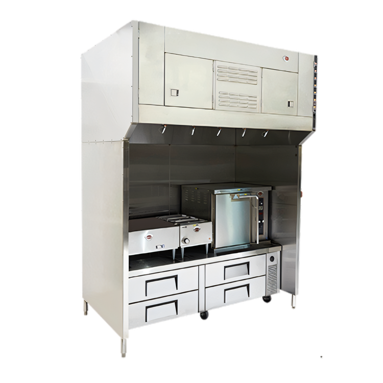 Product image #1 for Wells WVU-72SS Universal Ventless Hood System, 72-Inch Cooking Zone, Stainless Steel Stand