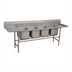 Thumbnail image #1 for Advance Tabco Regaline 4-Compartment Sink with Left & Right Drainboards