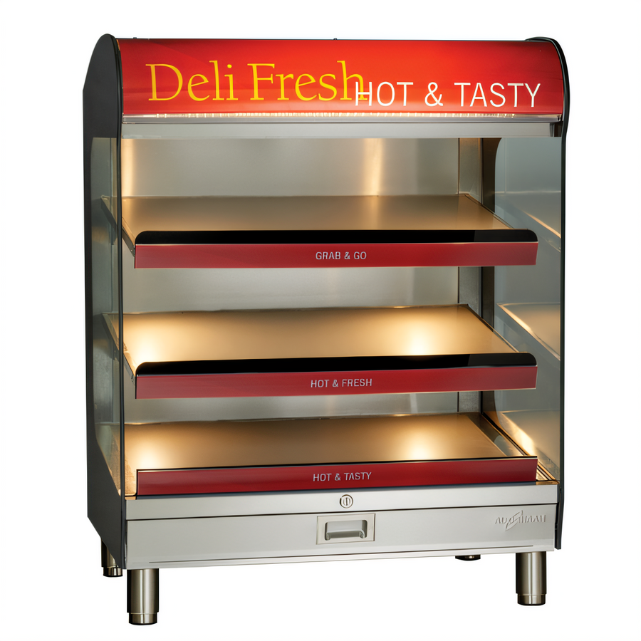 Product image #1 for Alto-Shaam Halo Heat HSM-36/3S/T 36-Inch Countertop Self-Service Heated Shelf Merchandiser, 3 Shelves