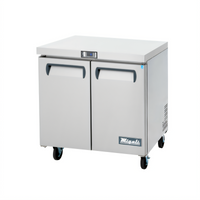 Migali Competitor Series Two-Section Undercounter Work Top Refrigerator, 36.3-Inch, 8.7 Cu. Ft., Stainless Steel