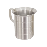 Crestware 4 Qt Aluminum Liquid Measuring Cup with Pouring Lip