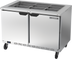 Thumbnail image #1 for Beverage-Air 48-Inch Two-Section Salad Top Refrigerated Prep Table with Solid Hinged Doors