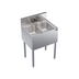 Thumbnail image #1 for Krowne Royal Series Two-Compartment Underbar Sink Unit with Splash-Mount Faucet, 24 x 19 Inches